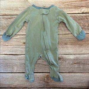 Cloud Island Green Footie One Piece with Cozy Fabric
